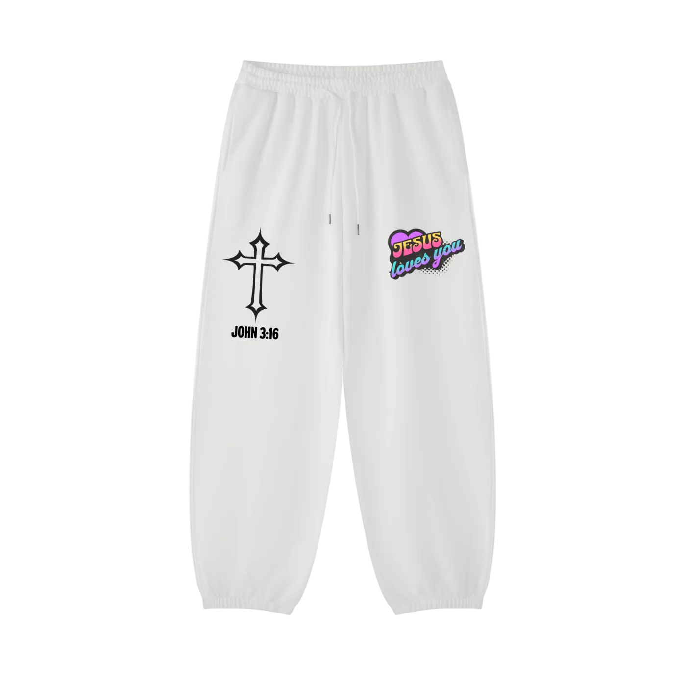 Retro Jesus Loves You Sweatpants