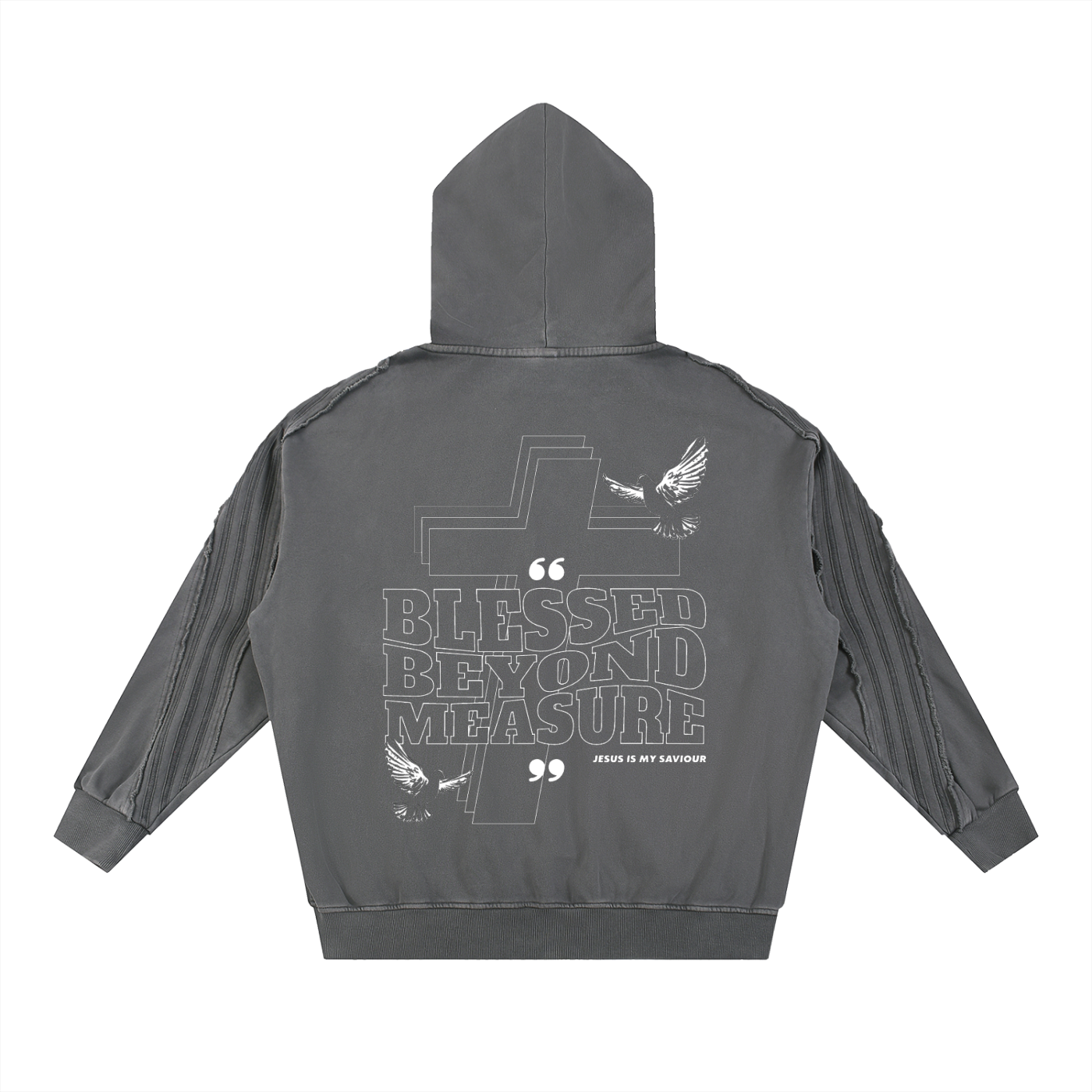 Easter Collection Blessed Beyond Measure Snow Washed  Zip Hoodie