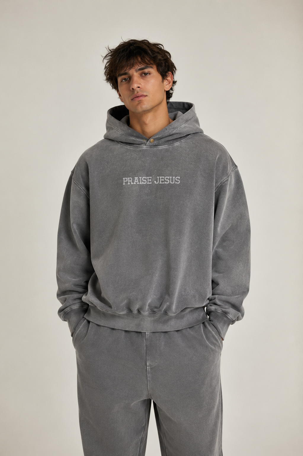 Praise Jesus Embroidered Signature Hoodie