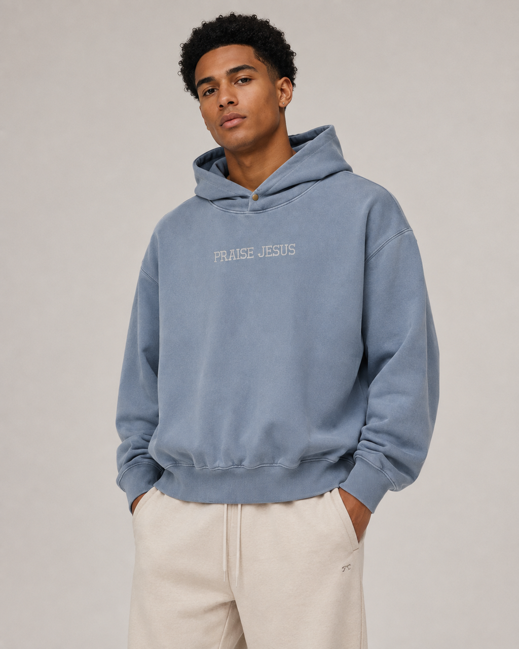 Praise Jesus Embroidered Signature Hoodie