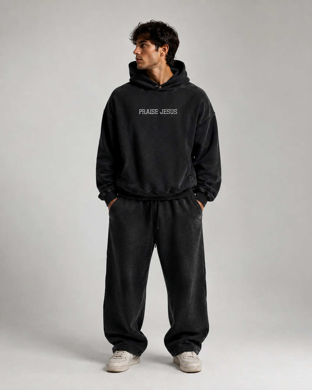 Praise Jesus Embroidered Signature Hoodie